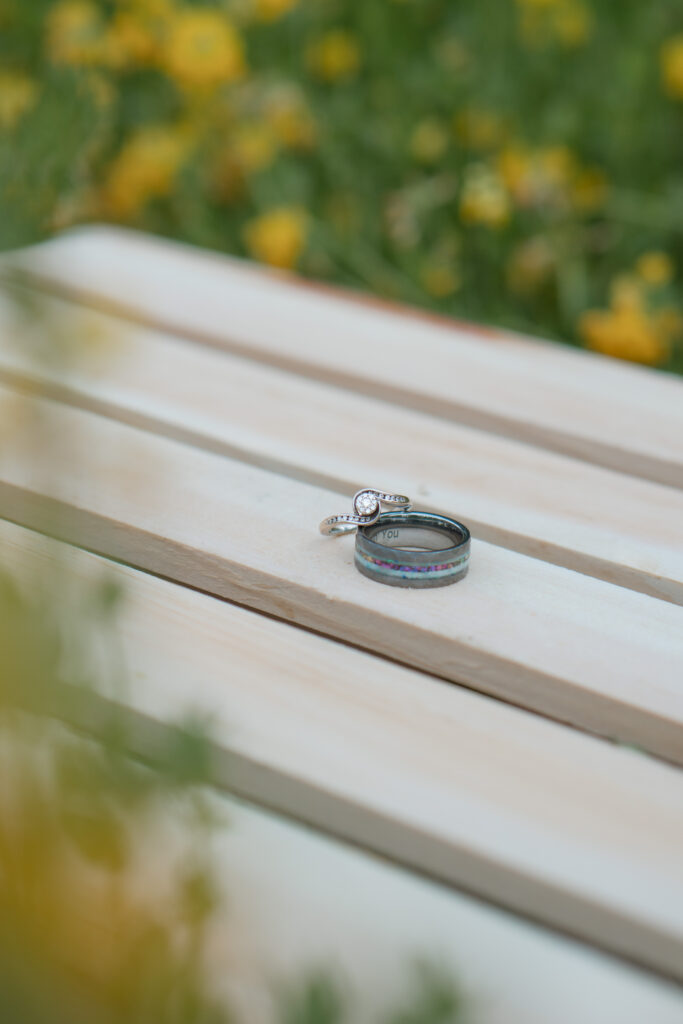 Engagement ring detail photo from a Davenport Iowa engagement session